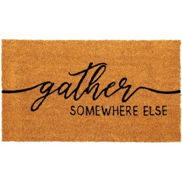 Juvale Fall‎ Outdoor Door Mat with ‘Gather Somewhere Else’ - Thanksgiving - Picture 1 of 6